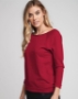 Women's Terry Raw Edge Three-Quarter Sleeve Raglan - 6951