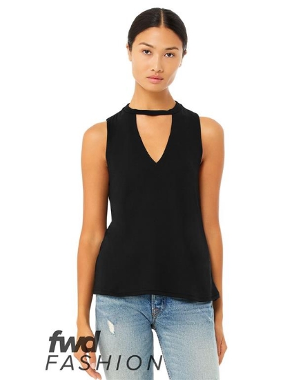 FWD Fashion Women's Flowy Cut Neck Tank - 8808