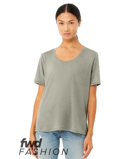 FWD Fashion Women's Flowy Pocket Tee - 8818