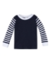 Navy/ Navy & White Stripe