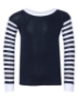 Navy/ Navy & White Stripe