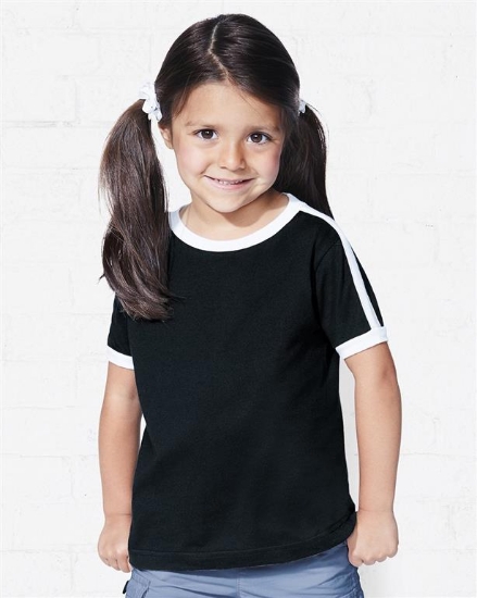 Toddler Retro Ringer Fine Jersey Tee - 3032