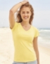 Garment-Dyed Women’s Midweight V-Neck T-Shirt - 3199