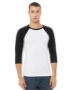 Unisex Three-Quarter Sleeve Baseball Tee - 3200