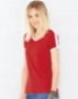 Women's Retro Ringer Fine Jersey V-Neck Tee - 3532