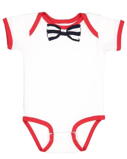 Baby Rib Infant Bow Tie Bodysuit - 4407