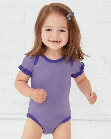 Infant Ruffle Fine Jersey Bodysuit - 4429