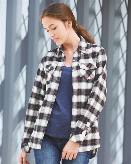 Women's Yarn-Dyed Long Sleeve Flannel Shirt - 5210
