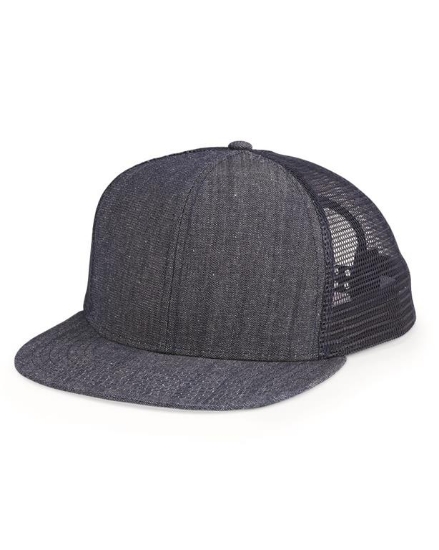 Flat Bill Six-Panel Trucker Cap - 6997B
