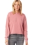 Women's Burnout French Terry Crop Pullover Hoodie - 8642