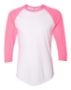 White/ Neon Heather Pink