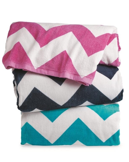 Chevron Velour Beach Towel - C3060X