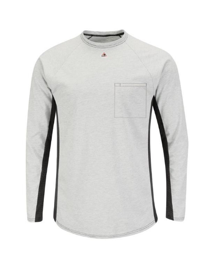 Long Sleeve FR Two-Tone Base Layer with Concealed Chest Pocket - EXCEL FR - MPS8