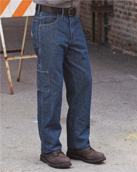 Flame Resistant Pre-Washed Denim Dungaree - Extended Sizes - PEJ8EXT