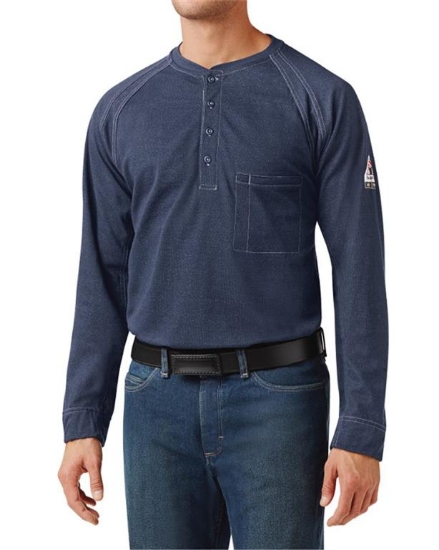 Long Sleeve Henley Long Sizes - QT20L