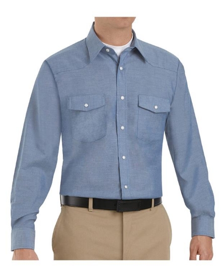 Deluxe Western Style Long Sleeve Shirt Long Sizes - SC14L