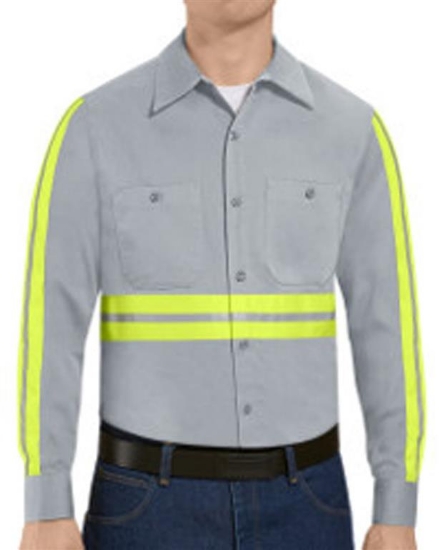 Enhanced Visibility Cotton Work Shirt Long Sizes - SC30EL