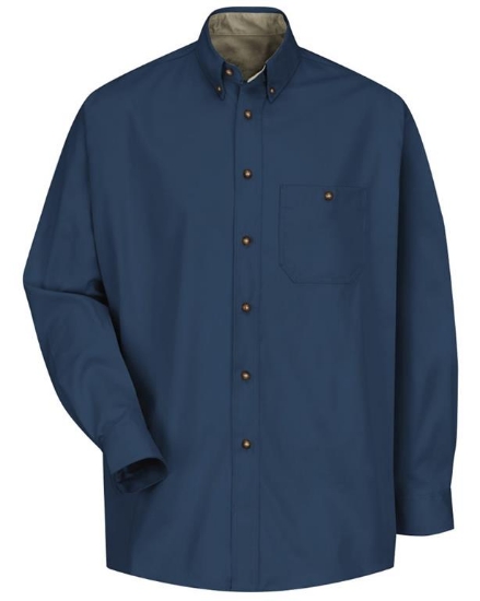 Short Sleeve Cotton Contrast Dress Shirt - SC74