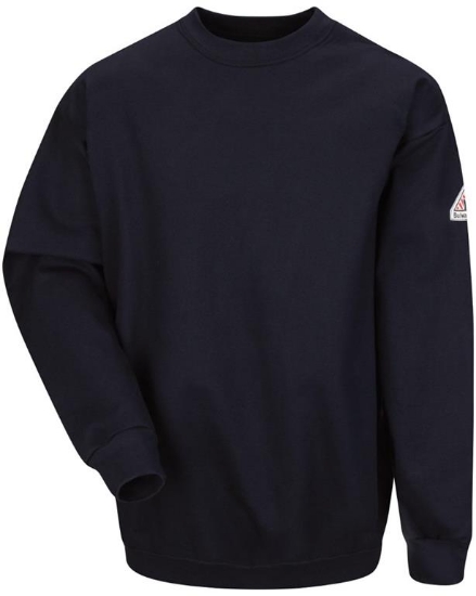 Pullover Crewneck Sweatshirt - Cotton/Spandex Blend - Long Sizes - SEC2L