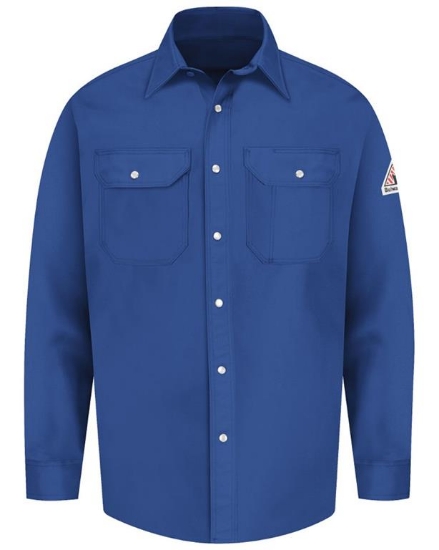 Snap-Front Uniform Shirt - EXCEL FR® Long Sizes - SES2L