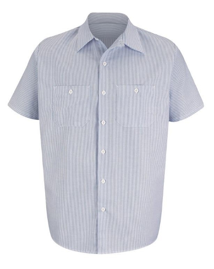 Industrial Stripe Work Shirt Long Sizes - SL20L