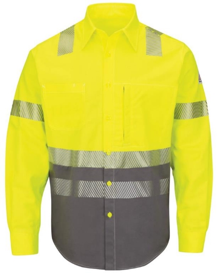 Hi-Visibility Color Block Uniform Shirt - EXCEL FR® ComforTouch® - 7 oz. - SLB4H