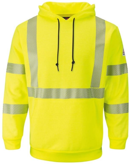 Hi-Visibility Pullover Hooded Fleece Sweatshirt - Long Sizes - SMH4L