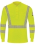 Hi-Visibility Lightweight Long Sleeve Henley - Long Sizes - SML4L