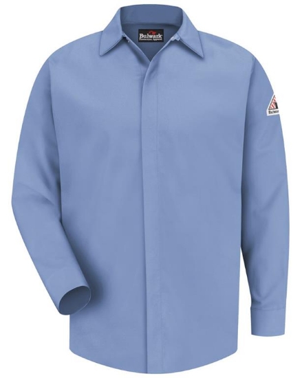 Concealed-Gripper Pocketless Long Sleeve Shirt - CoolTouch® 2 - Long Sizes - SMS2L