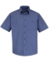 Mini-Plaid Uniform Short Sleeve Shirt - Long Sizes - SP84L