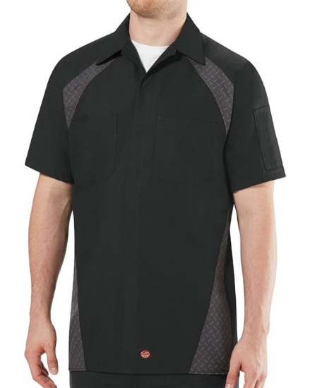 Short Sleeve Diamond Plate Shop Shirt - SY26
