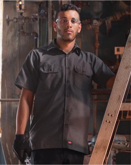 Ripstop Short Sleeve Work Shirt Long Sizes - SY60L