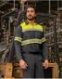 Hi-Visibility Colorblock Ripstop Long Sleeve Work Shirt - TALL - SY70L