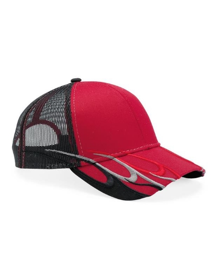 Flame Mesh-Back Cap - WAV605M