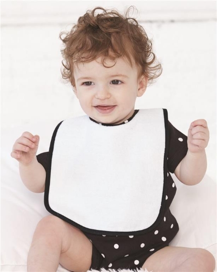 Infant Contrast Trim Terry Bib - 1003