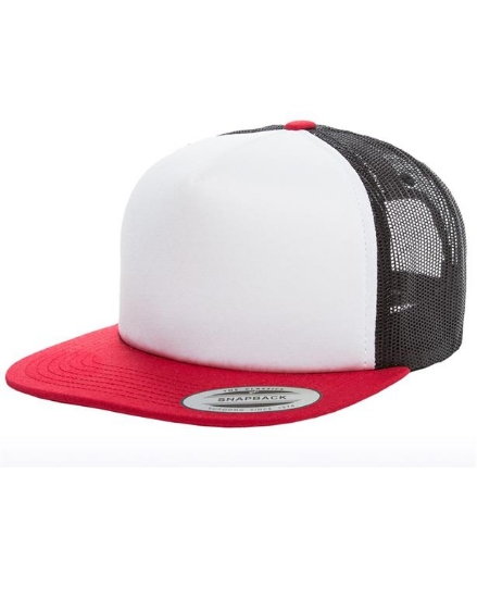 Flat Bill Foam Trucker Cap - 6005