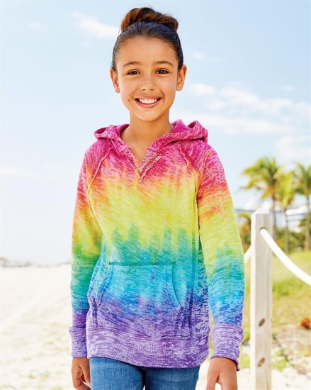 Girls’ Courtney Burnout V-Notch Hooded Sweatshirt - W1162Y