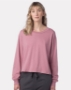 Women's Cotton Jersey Long Sleeve Crop Tee - 1176