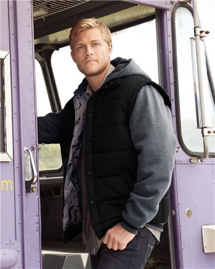 Burnside - Nylon Vest with Fleece Sleeves - 8701