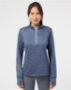 Adidas - Women's Brushed Terry Heathered Quarter-Zip Pullover - A285