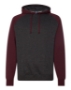 Charcoal Heather/ Burgundy Heather