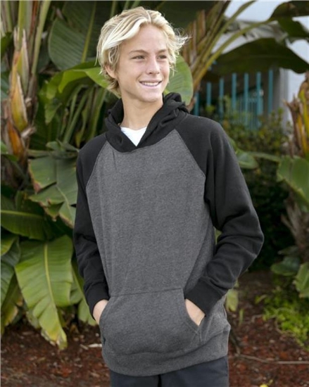 Independent Trading Co. - Youth Lightweight Special Blend Raglan Hooded Sweatshirt - PRM15YSB